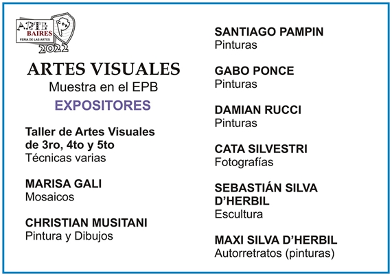 Artes Visuales - Muestra en el EPB
